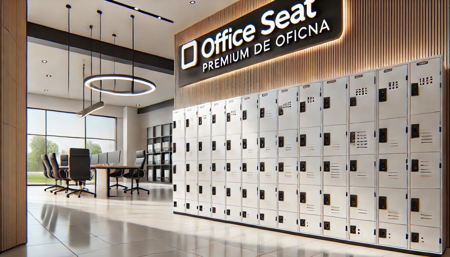 lokers en metal de ropa doblda en Office Seat