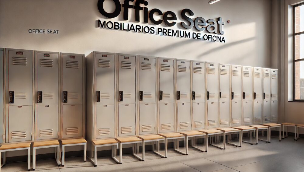 grupo de lockers en metal de ropa colgada para ser usado en gimnasios