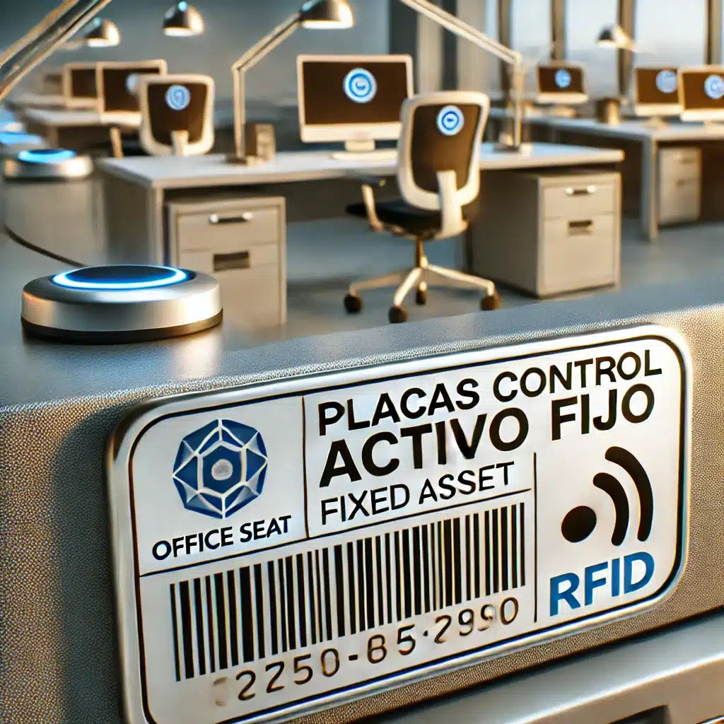 placas para control de activos fijos con tecnologia RFID en Office Seat