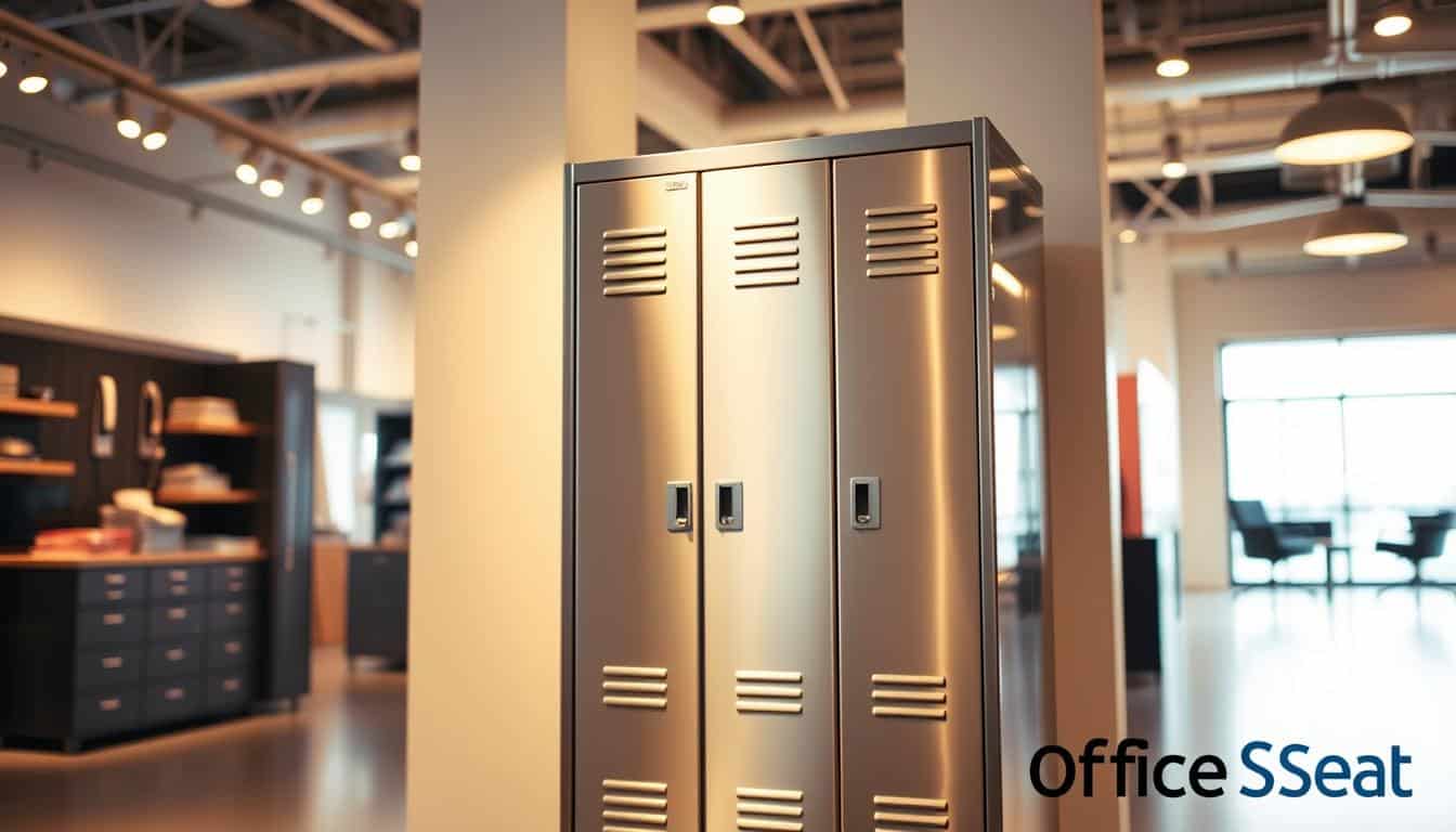 Locker metalico de 4 puertas en tienda