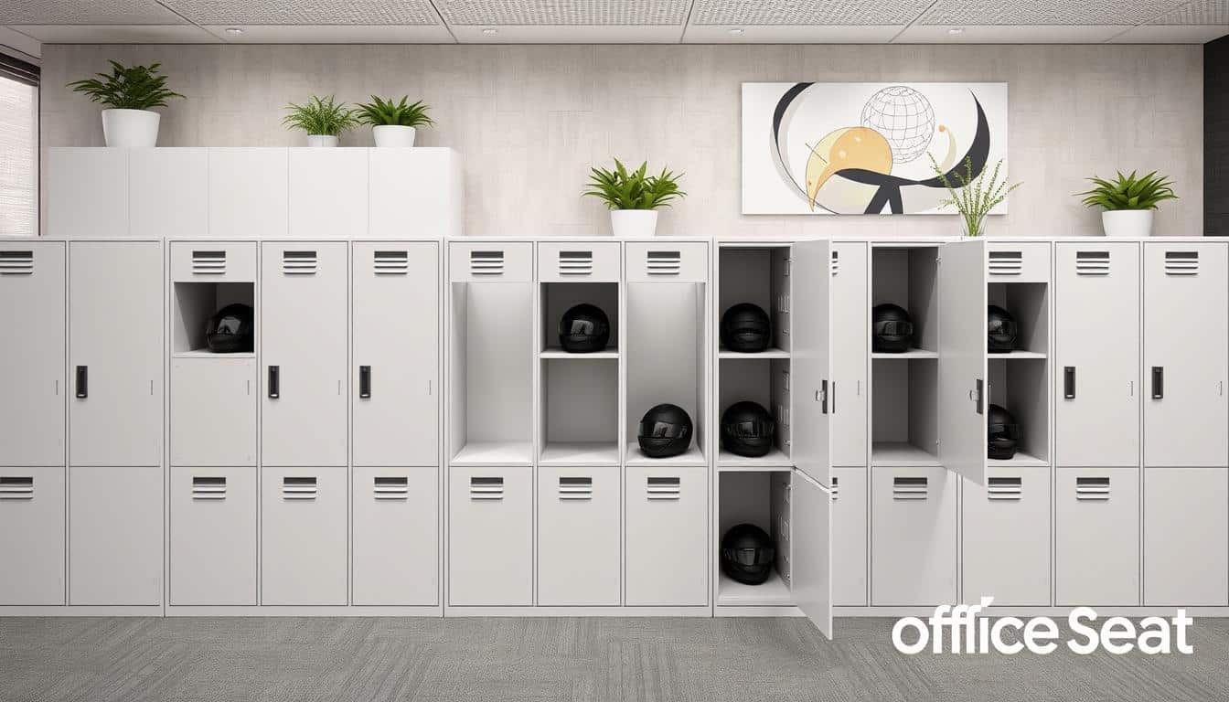 Locker para cascos en diferentes espacios