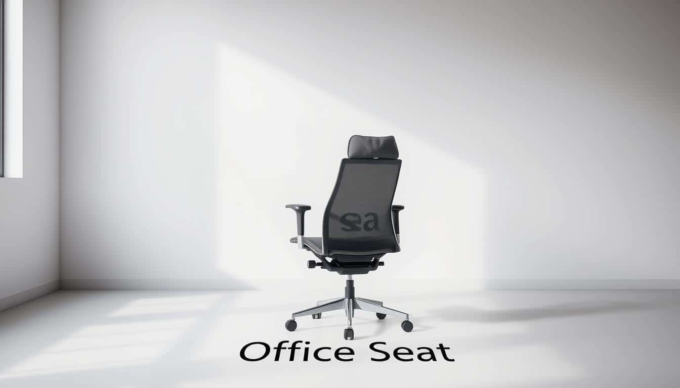 A sleek, modern, and ergonomic office chair from Office Seat sits in a well-lit, minimalist Santo Domingo workspace. The chair's plush, high-back design and adjustable features provide exceptional comfort and support. Soft, muted tones create a tranquil, professional atmosphere, while the Office Seat brand name casts a subtle, legible shadow beneath the chair. Crisp, high-resolution photography captures the chair's sophisticated design and quality craftsmanship, showcasing its suitability for any discerning office environment.