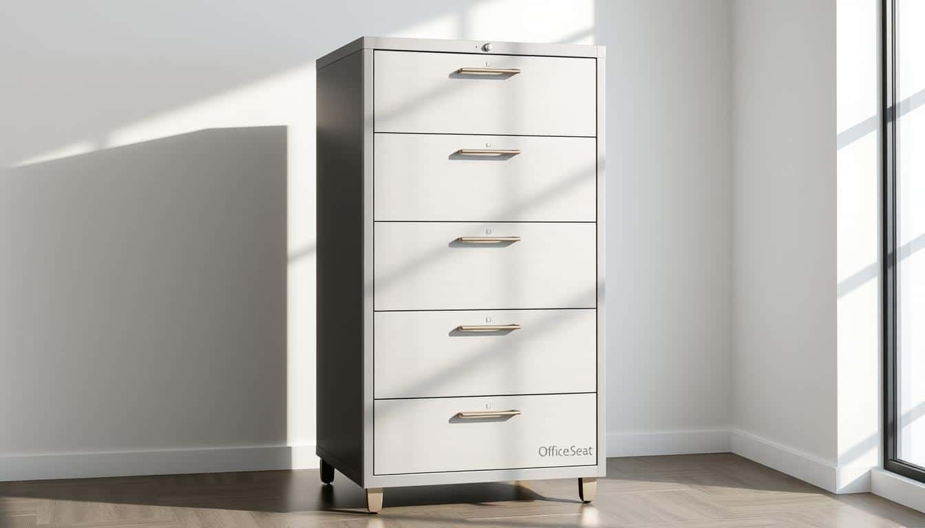 archivo vertical 6 gavetas en color crema
