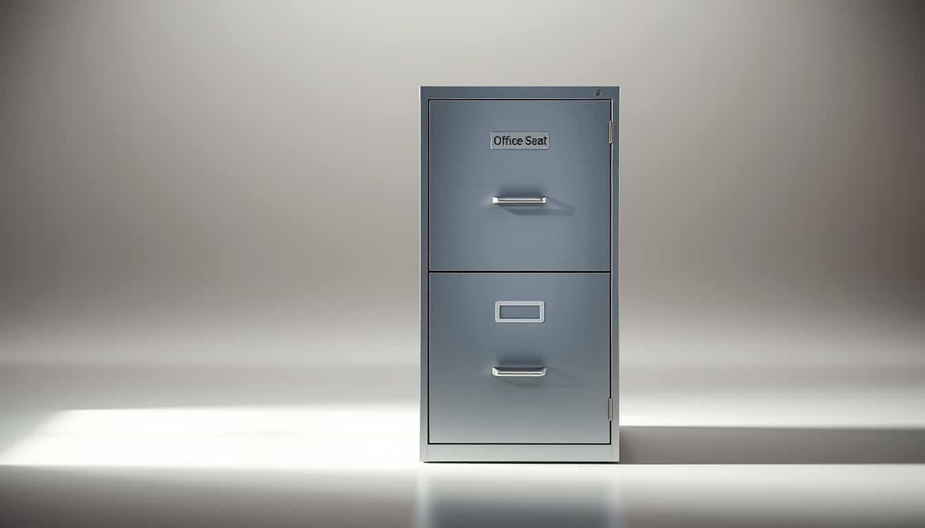 archivo vertical dos gavetas gris perla en Office -Seat