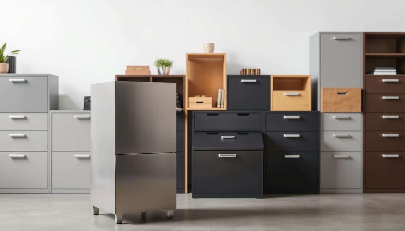 conjunto de archivos vertical en metal 2 gavetas