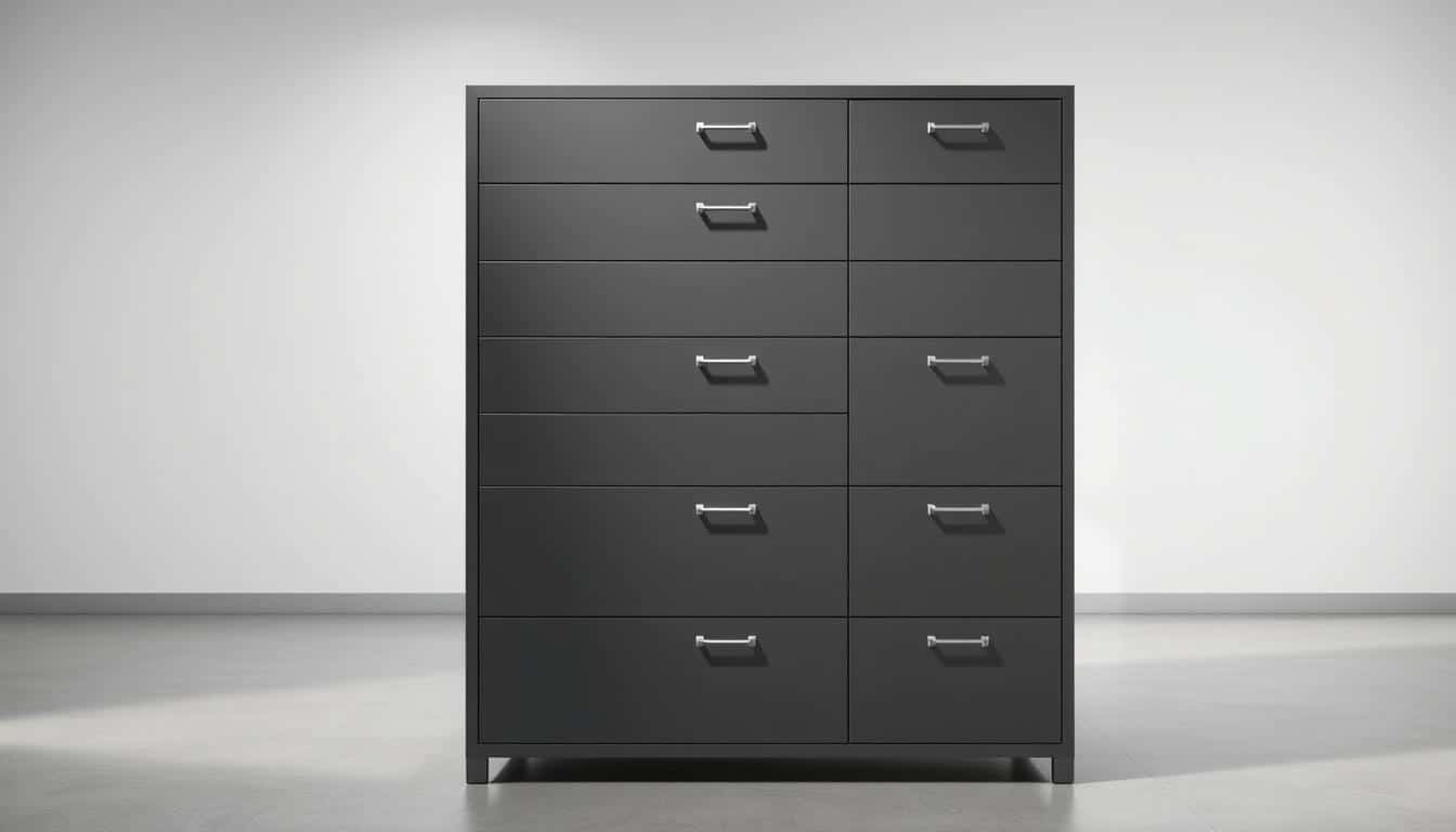 A sleek and modern 6-drawer metal filing cabinet, with a bold and industrial design. The cabinet is finished in a matte gray color, giving it a sophisticated and understated appearance. The drawers are smooth and effortless to open, with sturdy metal handles that add to the overall aesthetic. The cabinet is positioned in a well-lit, minimalist office setting, with soft, directional lighting that casts subtle shadows, highlighting the cabinet's clean lines and solid construction. The "Office Seat" brand name is prominently displayed in a legible, yet unobtrusive manner, as a subtle branding element. The overall scene conveys a sense of practicality, efficiency, and attention to detail, making it an ideal storage solution for the modern workspace. A sleek and modern 6-drawer metal filing cabinet, with a bold and industrial design. The cabinet is finished in a matte gray color, giving it a sophisticated and understated appearance. The drawers are smooth and effortless to open, with sturdy metal handles that add to the overall aesthetic. The cabinet is positioned in a well-lit, minimalist office setting, with soft, directional lighting that casts subtle shadows, highlighting the cabinet's clean lines and solid construction. The "Office Seat" brand name is prominently displayed in a legible, yet unobtrusive manner, as a subtle branding element. The overall scene conveys a sense of practicality, efficiency, and attention to detail, making it an ideal storage solution for the modern workspace.