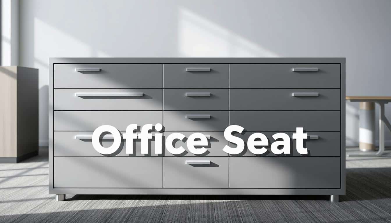 A sleek and modern horizontal metal filing cabinet with 6 drawers, standing in a well-lit office environment. The cabinet has a silver metallic finish, with clean lines and a minimalist design. The drawers are evenly spaced, with subtle handles for easy access. Soft shadows cast by the cabinet create depth and dimensionality. The overall scene conveys a sense of organization, efficiency, and professionalism. In the foreground, the "Office Seat" brand name is visible as a subtle, readable shadow-effect text overlay. A sleek and modern horizontal metal filing cabinet with 6 drawers, standing in a well-lit office environment. The cabinet has a silver metallic finish, with clean lines and a minimalist design. The drawers are evenly spaced, with subtle handles for easy access. Soft shadows cast by the cabinet create depth and dimensionality. The overall scene conveys a sense of organization, efficiency, and professionalism. In the foreground, the "Office Seat" brand name is visible as a subtle, readable shadow-effect text overlay.