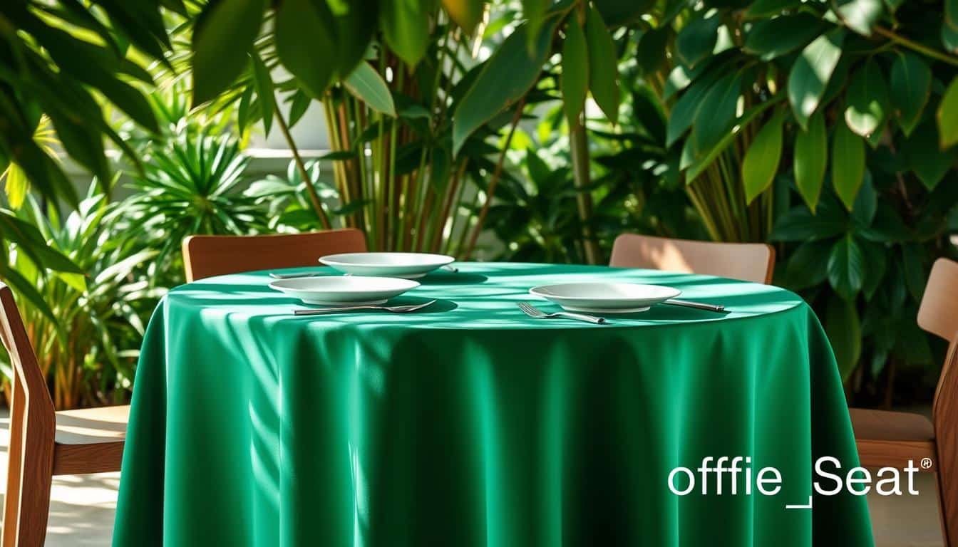 Manteles verde esmeralda para decoración