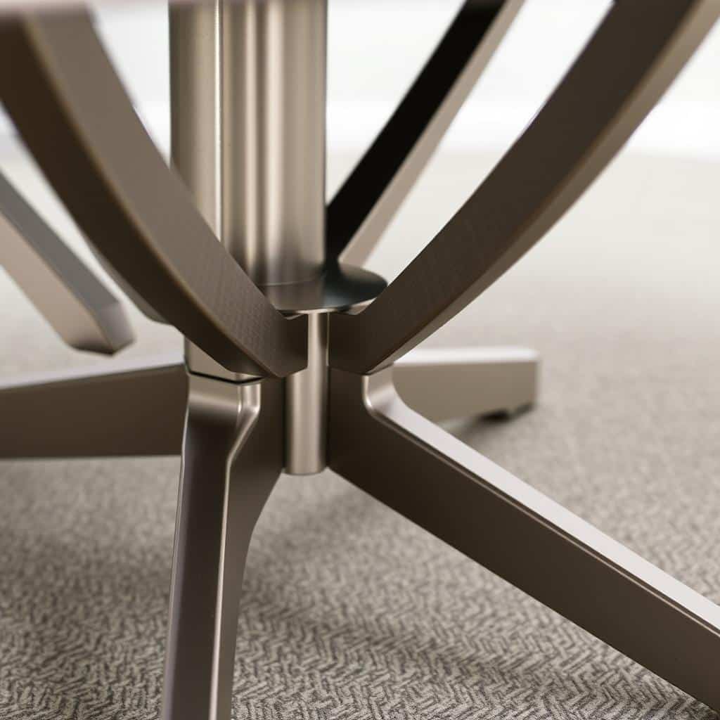 Base metálica de mesa de conferencia redonda