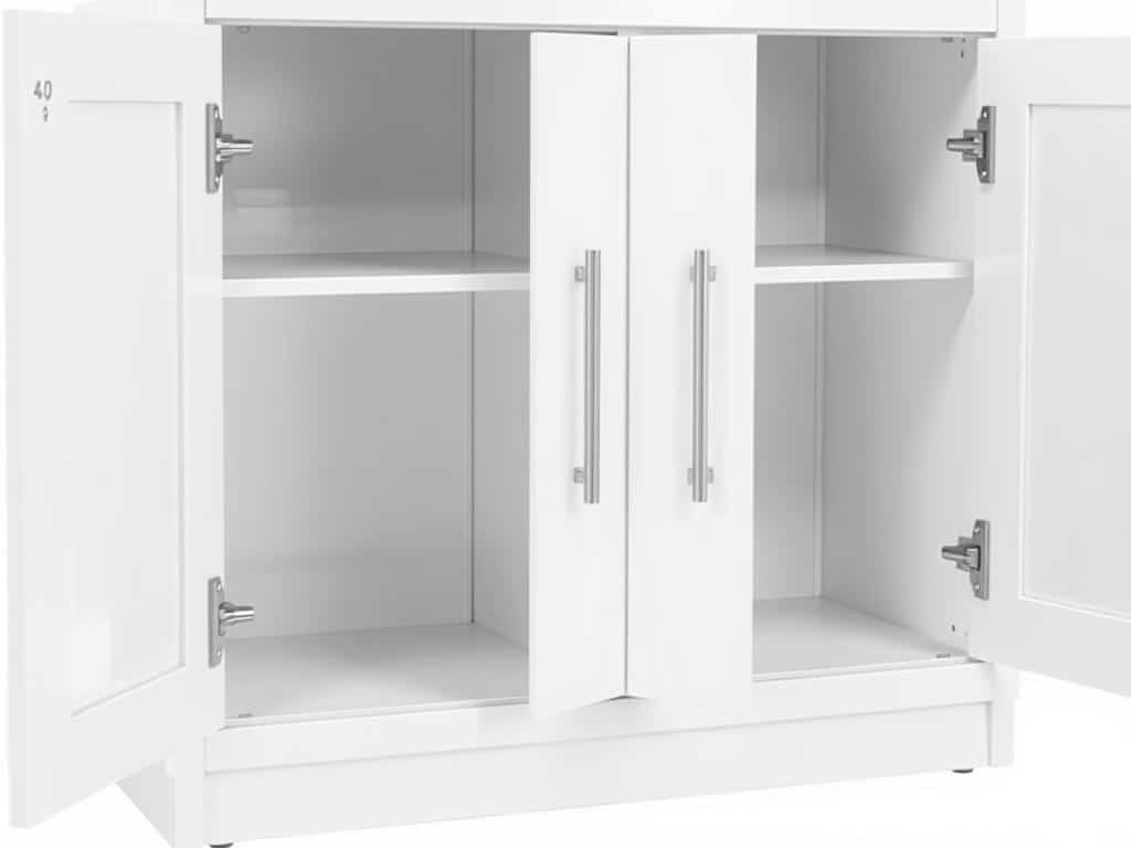 Mueble bajo de 40 pulgadas en color blanco