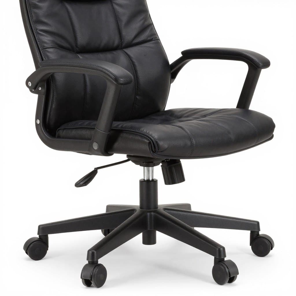 Base reforzada de 5 puntas del Sillón Gerencial 23B con ruedas multidireccionales