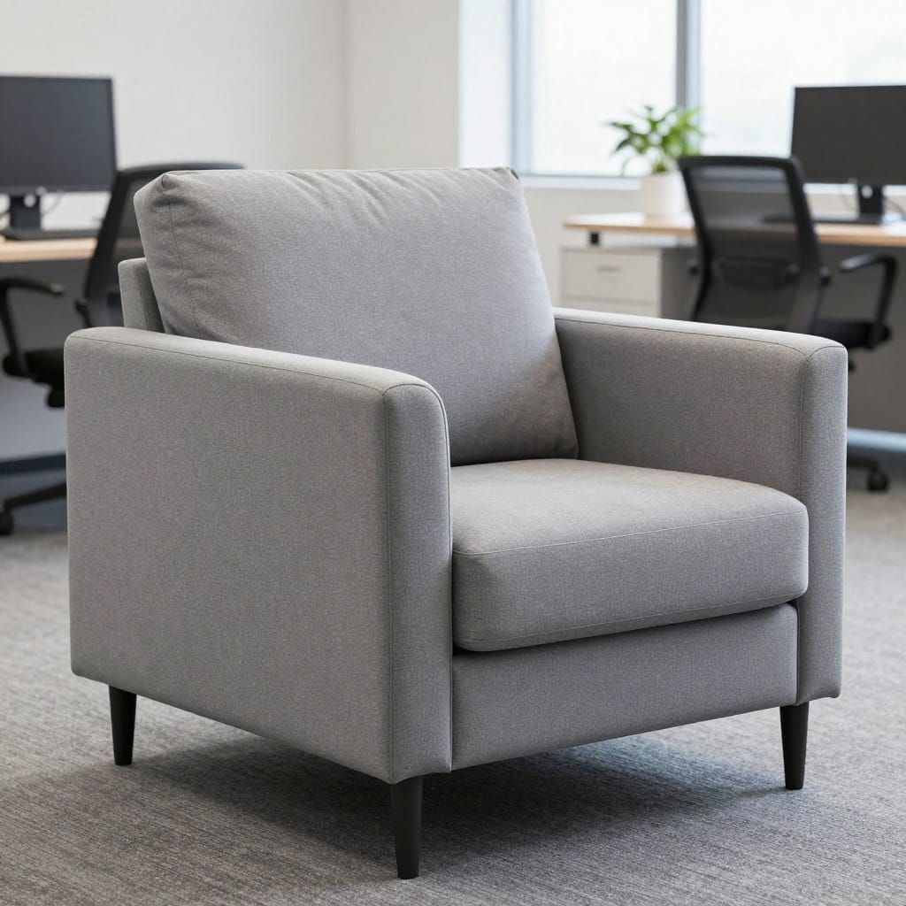Butaca o sofá de visita para 1 persona mostrando confort ergonómico