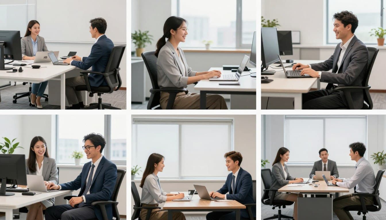 Clientes satisfechos utilizando el Sillón Gerencial 23B en diferentes entornos de oficina