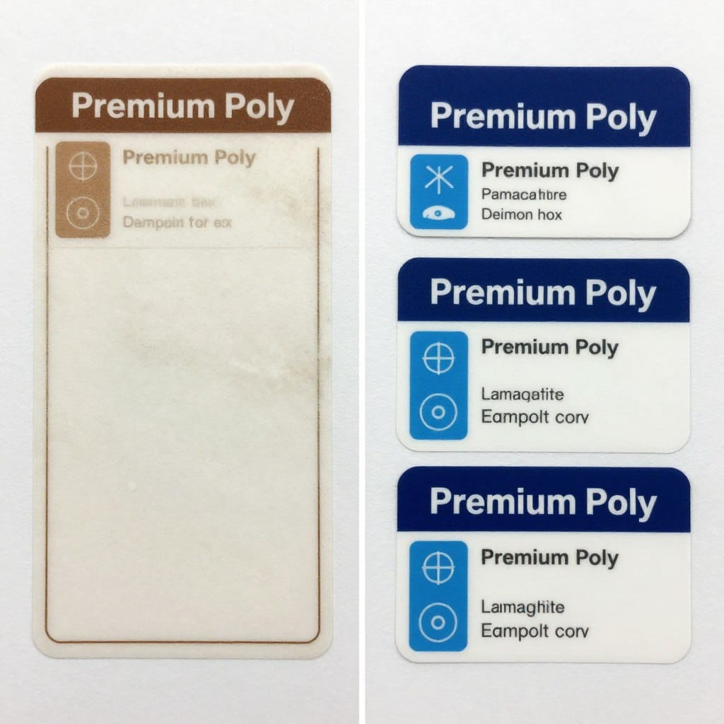Comparación de durabilidad entre etiquetas estándar y Labels plásticos Premium Poly