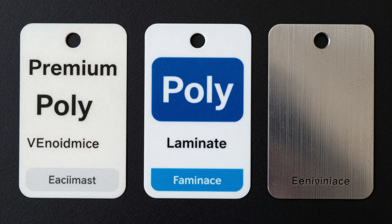 Comparación visual entre diferentes tipos de etiquetas para activos fijos