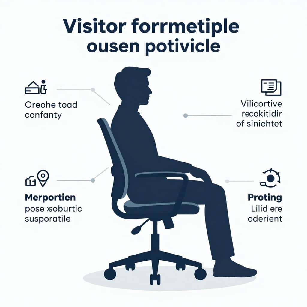 Diseño ergonómico de la Silla de visita tipo butaca CH en malla