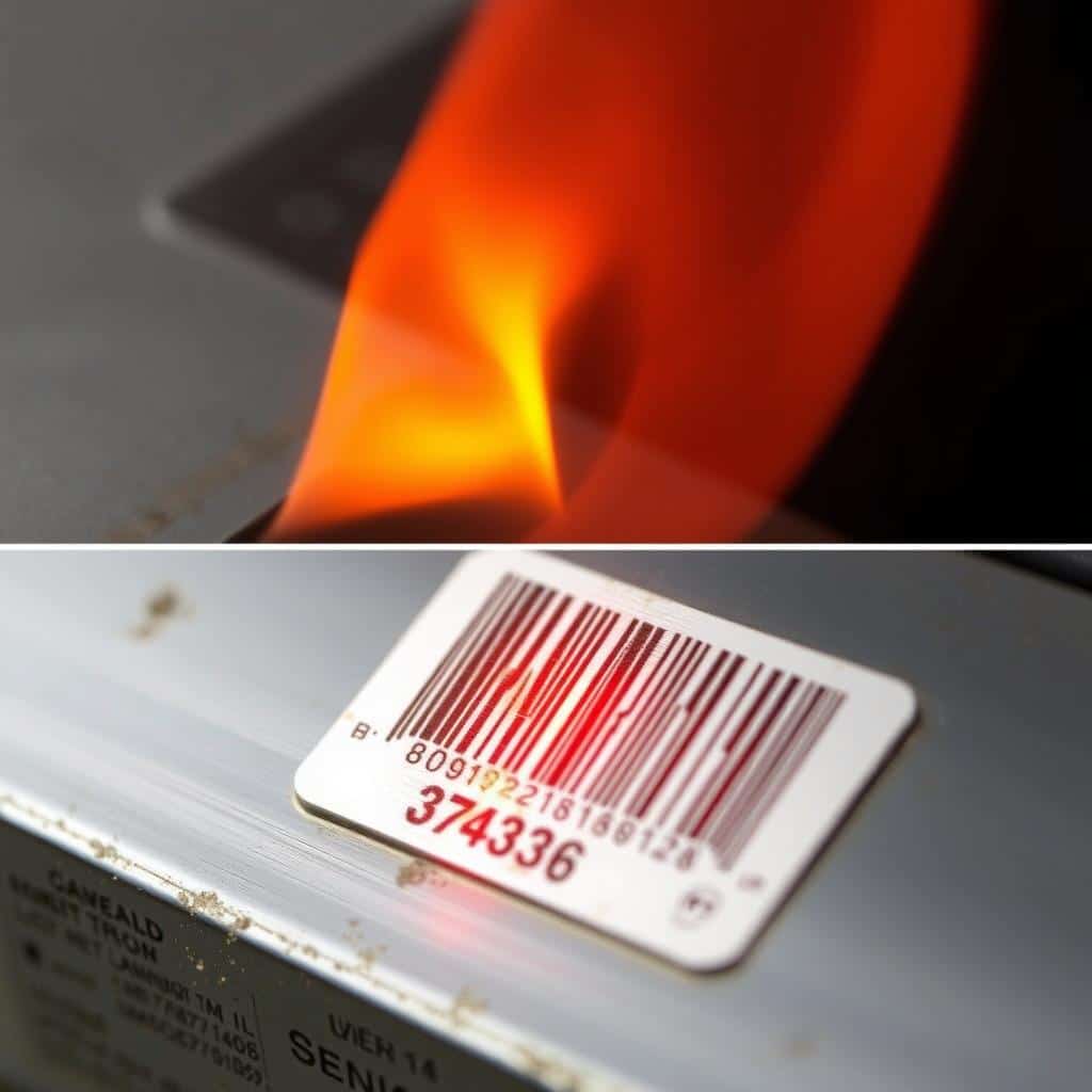 Etiqueta metálica Photo Anodize resistiendo condiciones extremas