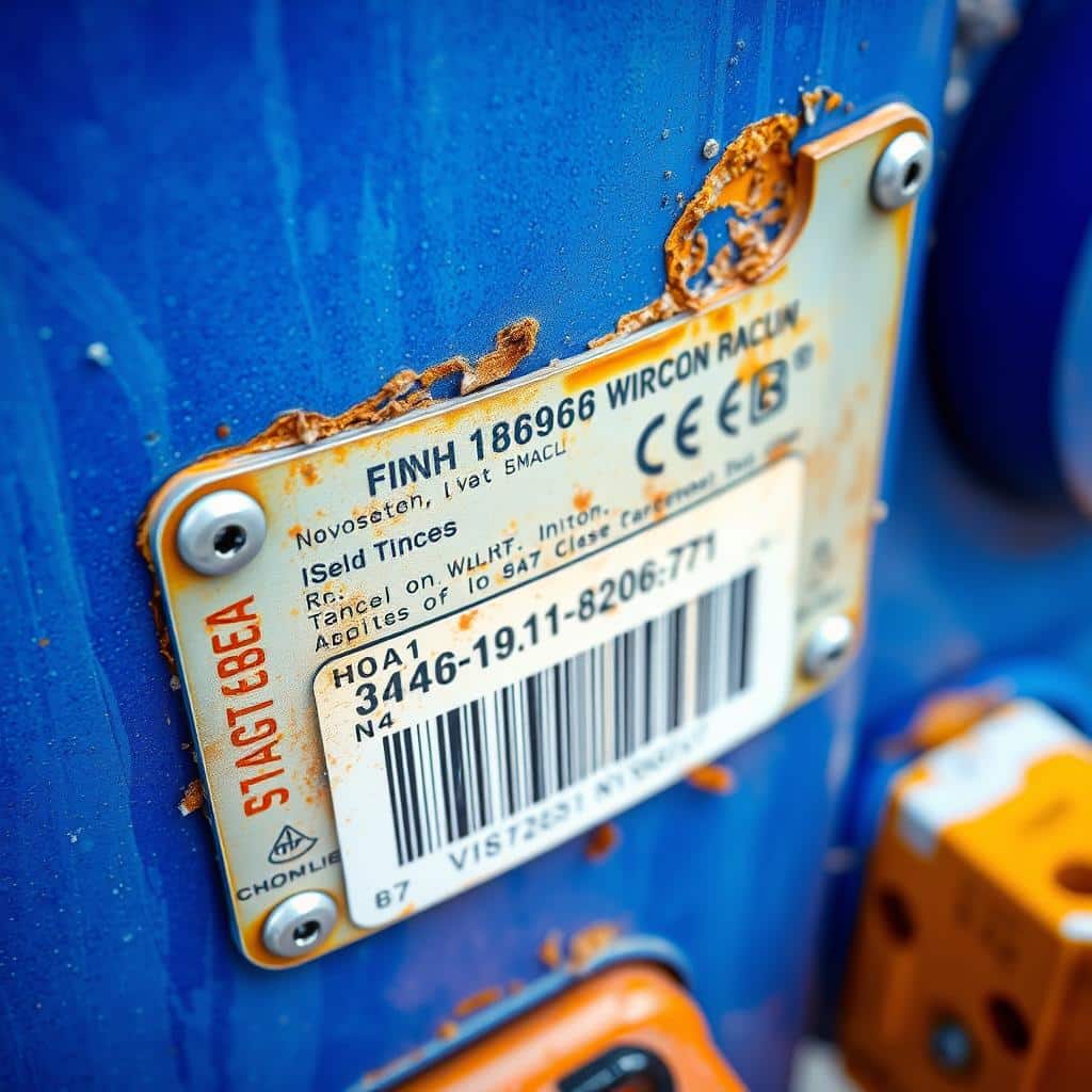 Labels en metal para control de activos Photo Anodize en equipos al aire libre