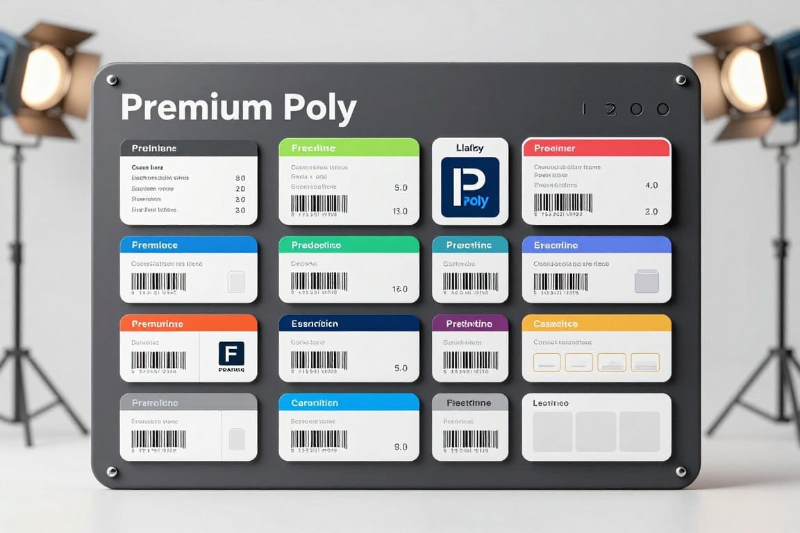 Opciones de personalización para Labels plásticos para activos fijos Premium Poly