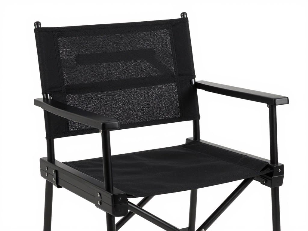 Silla de visita Vissi con brazos en tela negra