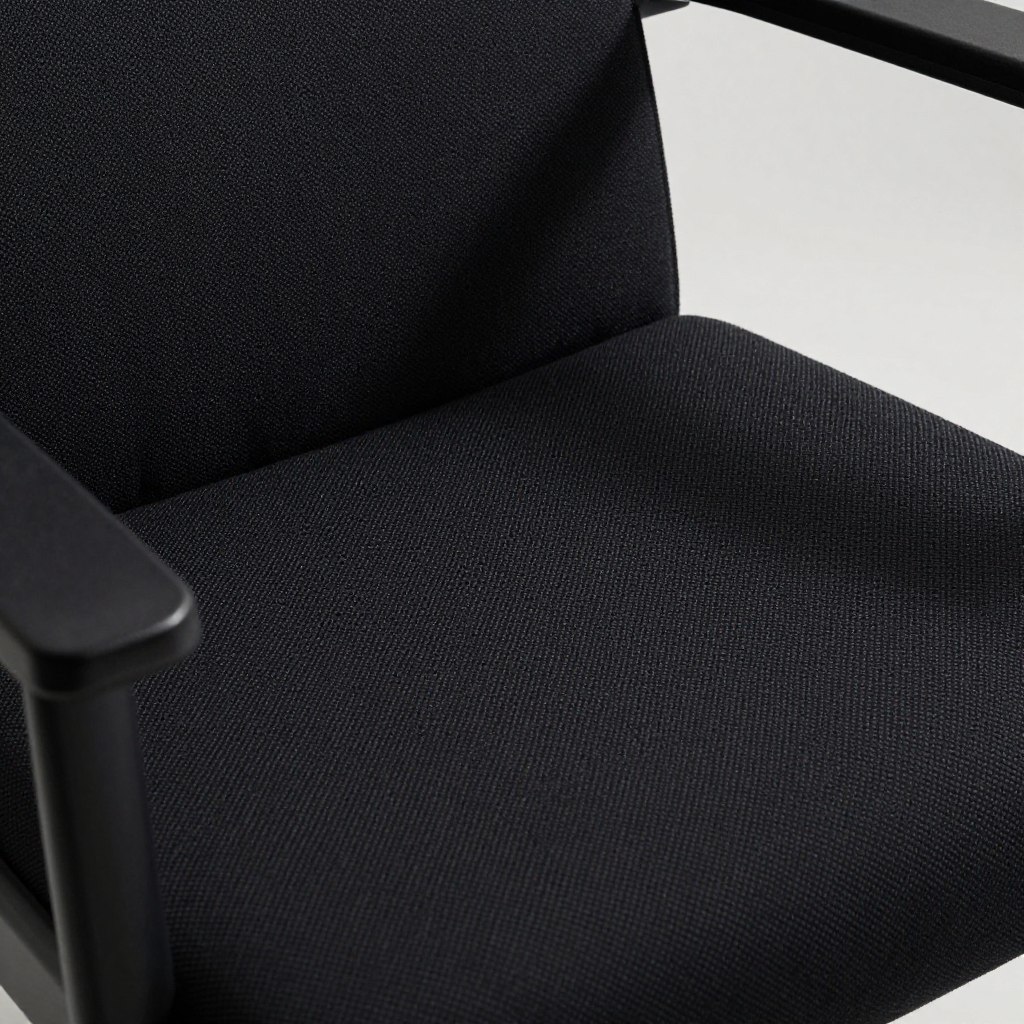Silla de visita Vissi en tela negra