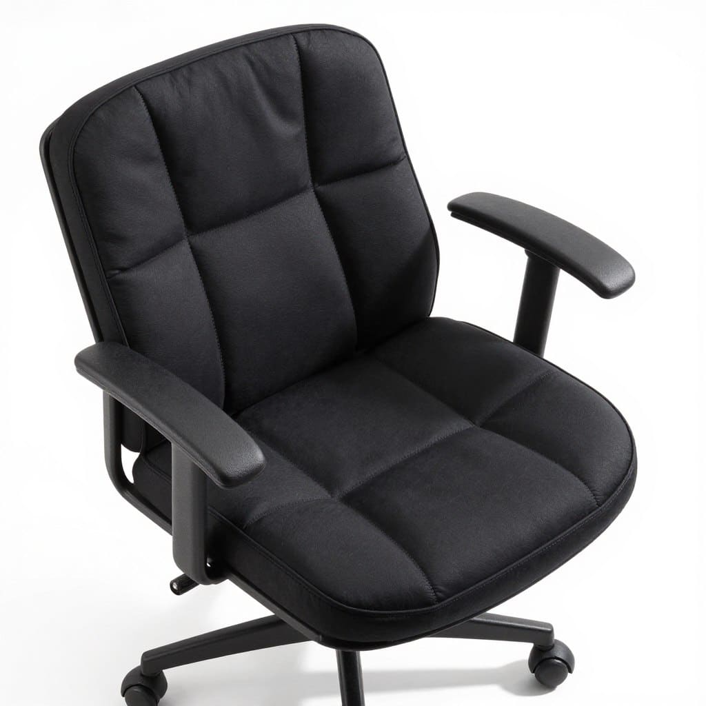 Vista superior del asiento amplio del Sillón Gerencial 23B mostrando su acolchado