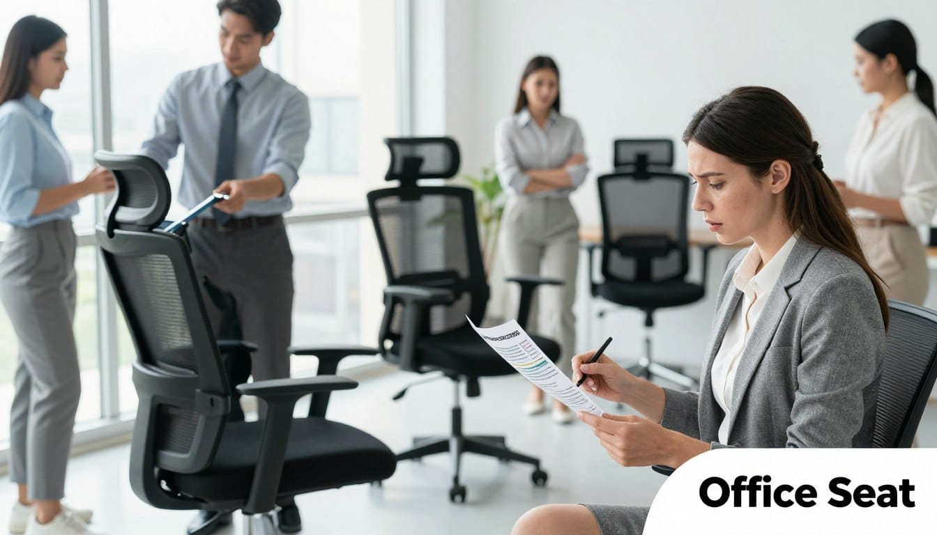 errores al elegir silla de oficina