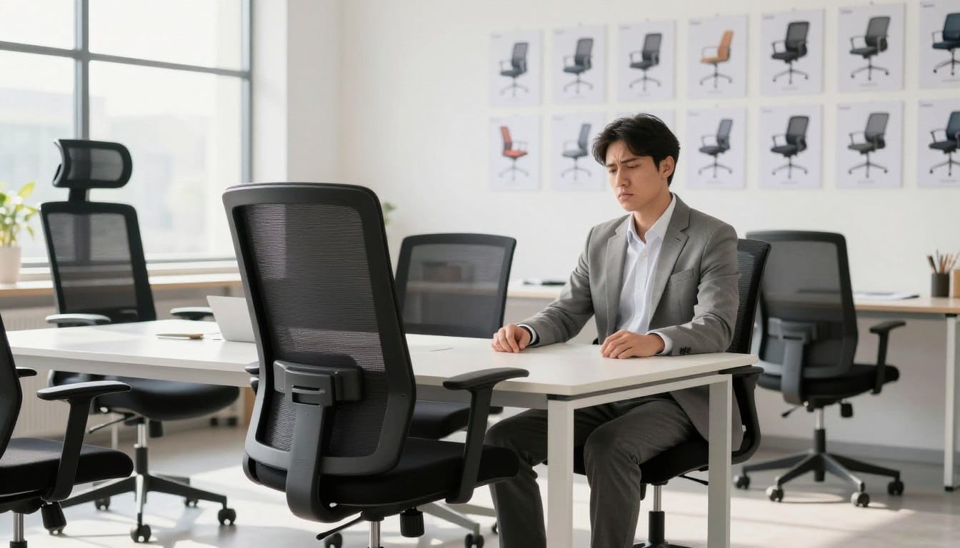 errores al elegir silla de oficina