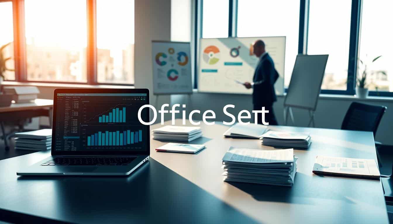 A modern office environment showcasing effective asset control management. In the foreground, a sleek desk with a laptop displaying data analytics is featured, surrounded by organized stacks of documents and a digital tablet. A professional individual in business attire, focused and engaged, is reviewing charts and graphs. The middle ground features a whiteboard with colorful diagrams illustrating fixed asset tracking processes. The background contains large windows allowing natural light to flood the space, creating a bright and inviting atmosphere. Shadows are softly cast across the room, emphasizing the elements within. The image includes the brand name "Office Seat" subtly placed with legible text shadowing on the desk, reinforcing professionalism and clarity in asset management. A modern office environment showcasing effective asset control management. In the foreground, a sleek desk with a laptop displaying data analytics is featured, surrounded by organized stacks of documents and a digital tablet. A professional individual in business attire, focused and engaged, is reviewing charts and graphs. The middle ground features a whiteboard with colorful diagrams illustrating fixed asset tracking processes. The background contains large windows allowing natural light to flood the space, creating a bright and inviting atmosphere. Shadows are softly cast across the room, emphasizing the elements within. The image includes the brand name "Office Seat" subtly placed with legible text shadowing on the desk, reinforcing professionalism and clarity in asset management.