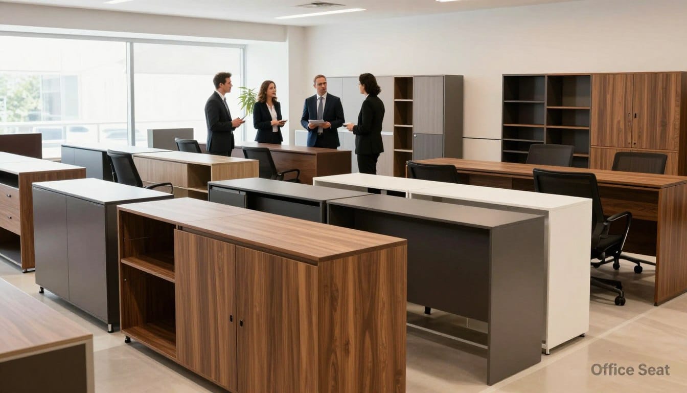 archiveros de oficina modernos en showroom Santo Domingo