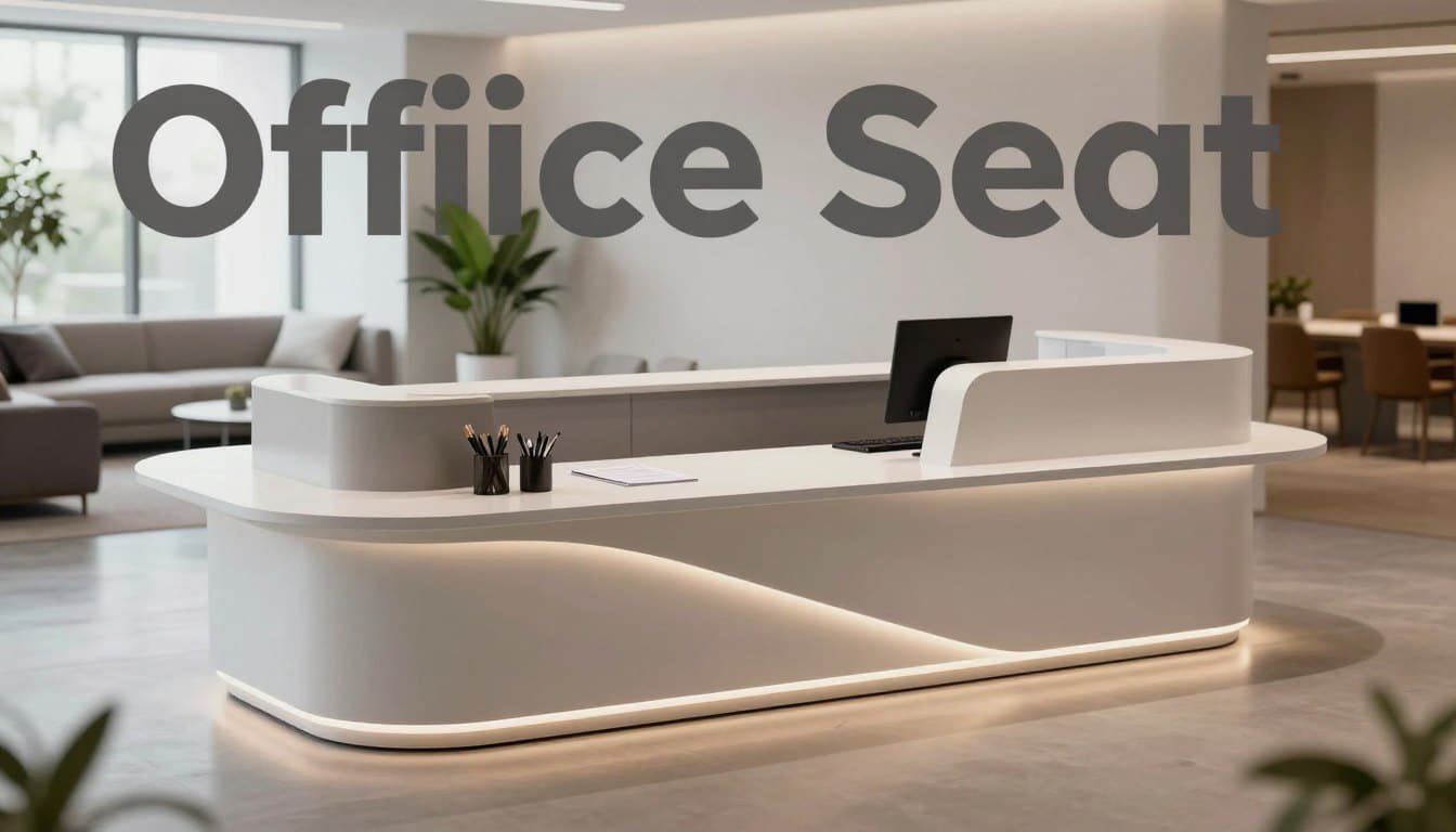 counter de recepcion con funcionalidad ergonómica y almacenamiento integrado