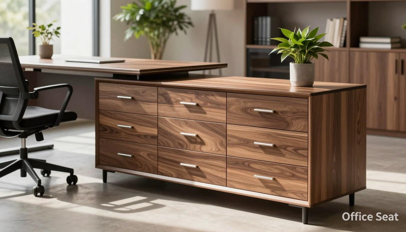 credenza con cajones para almacenamiento oficina