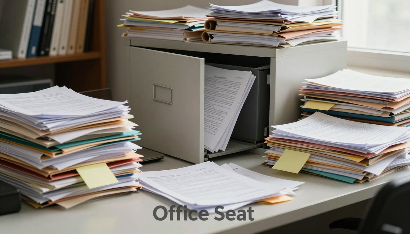 errores comunes organización documentos oficina