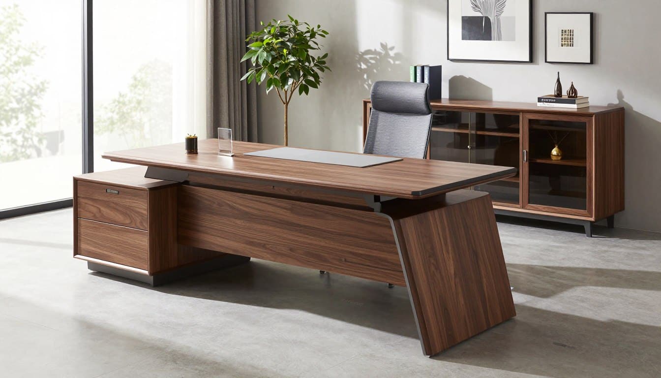 escritorio ejecutivo con credenza funcional
