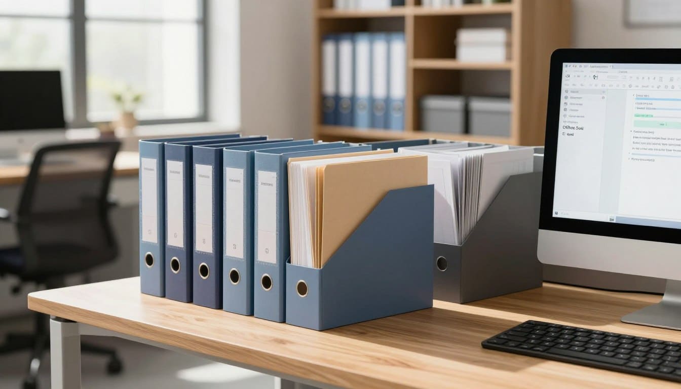 sistema de archivos de oficina organizado
