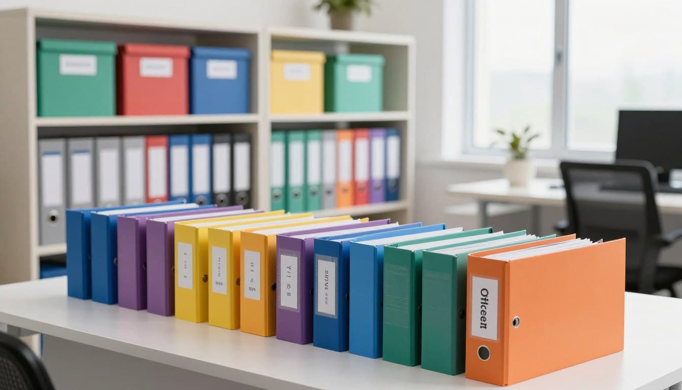 sistema de etiquetado de archivos con códigos de colores